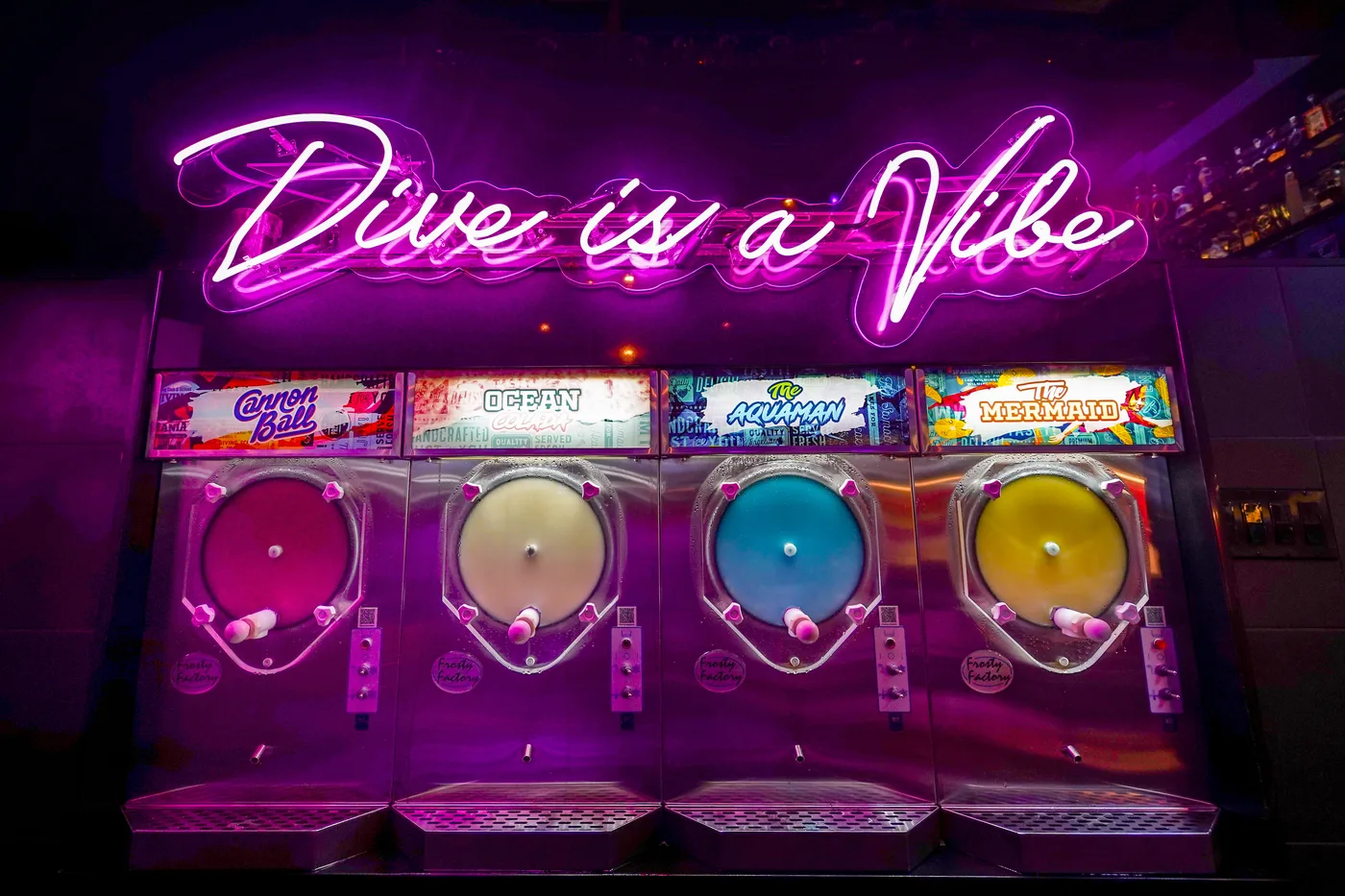 Dive is a Vibe neon